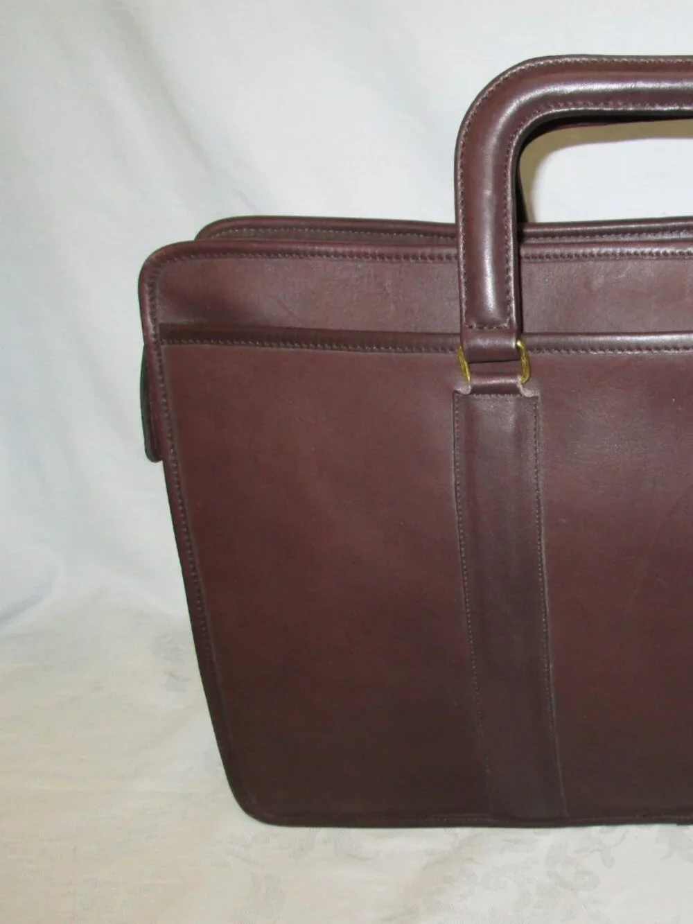 COACH CHOCOLATE BROWN LEATHER SOFT SIDED LAPTOP BRIEFCASE